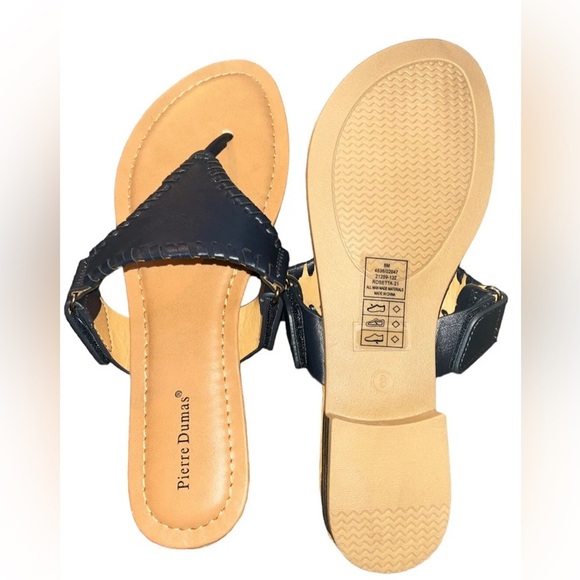 NWOT Pierre Dumas Navy Slip On Sandals Size 8 - Picture 3 of 3